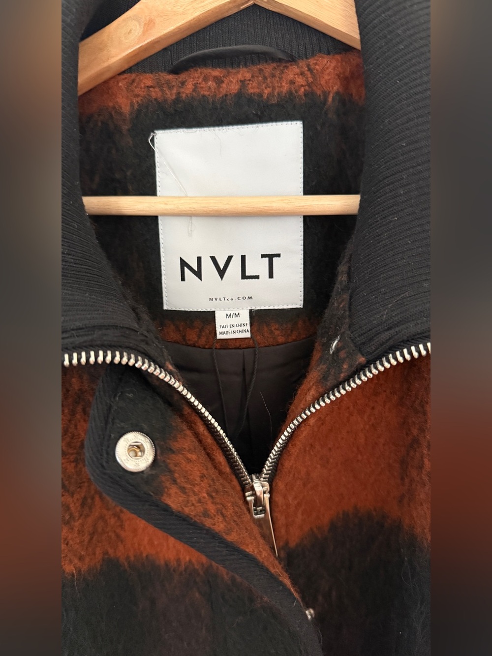 Anthropologie NVLT Brushed Buffalo Check Coat - Picture 8 of 14